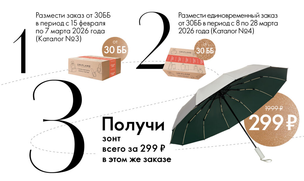 Зонт от Орифлейм как получить