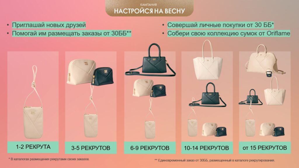 Кампания по приглашению от Oriflame «Настройся на весну»